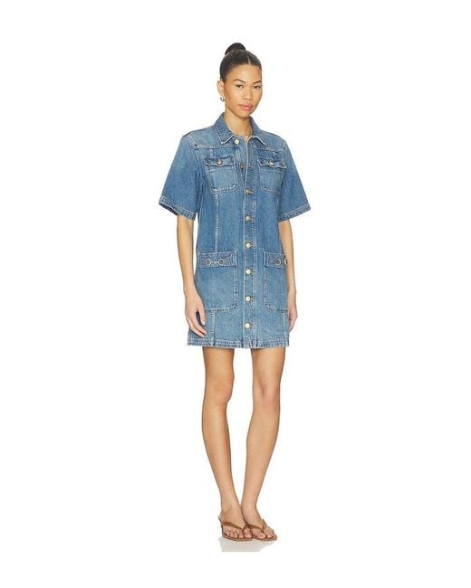Ulla Johnson Blue Painters Dress