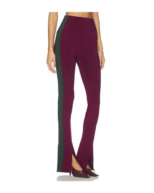 Norma Kamali Red Side Stripe Spat Legging
