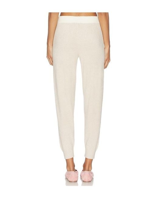 Barefoot Dreams White Cozy Chic Ultra Lite Color Block Jogger