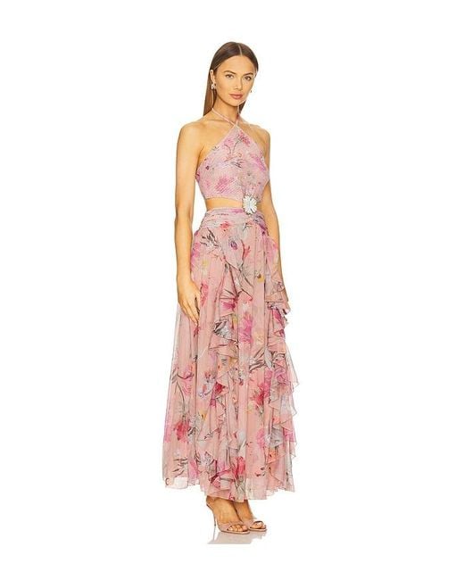 PATBO White Lily Flower Maxi Dress