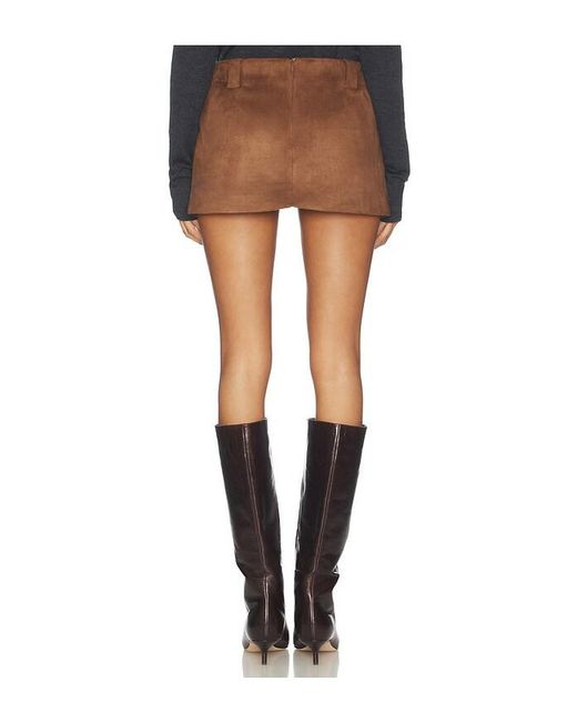 Milkwhite Brown Mini Skirt