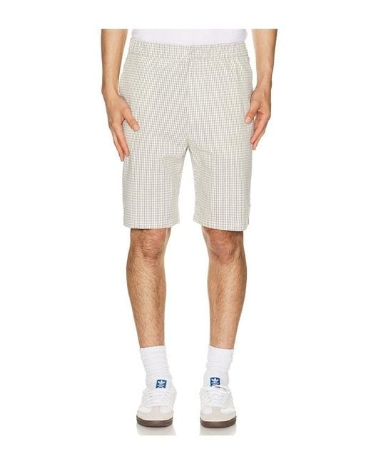 BOUND White Gingham Shorts for men