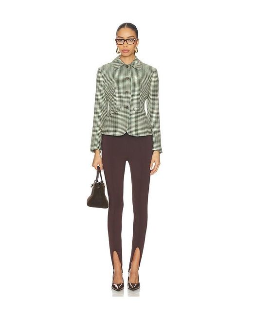 La Ligne Green Houndstooth Jacket