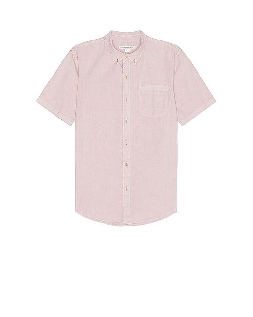 Outerknown Pink The Short Sleeve Studio Shirt for men