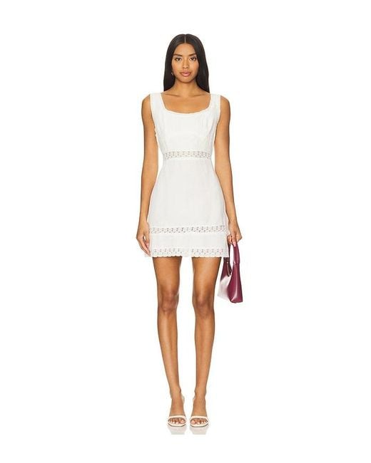 Rixo White Ronan Mini Dress