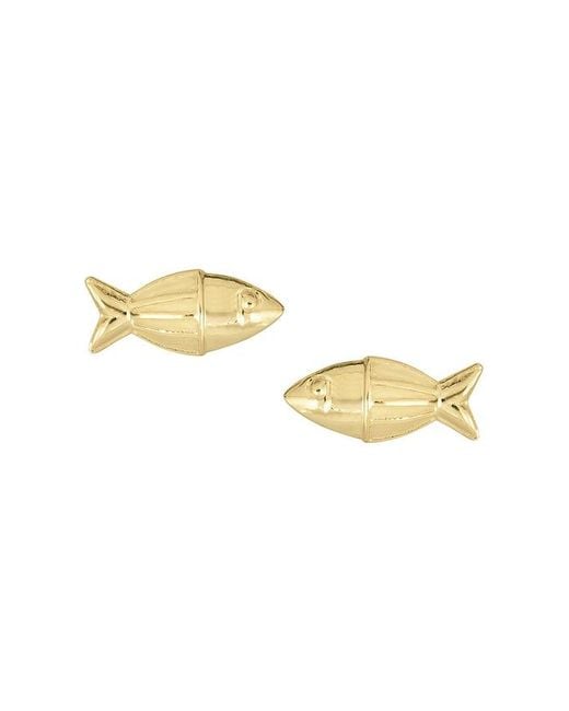 STONE AND STRAND Metallic Gone Fishing Earrings