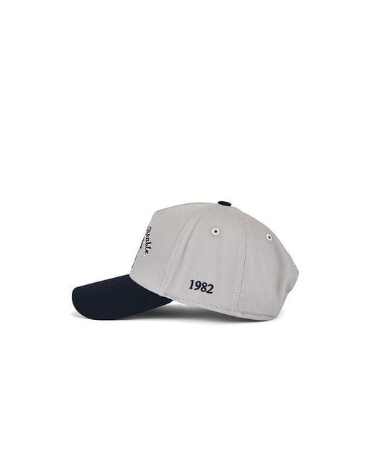 Siegelman Stable Blue Embroidered Five Panel Hat for men
