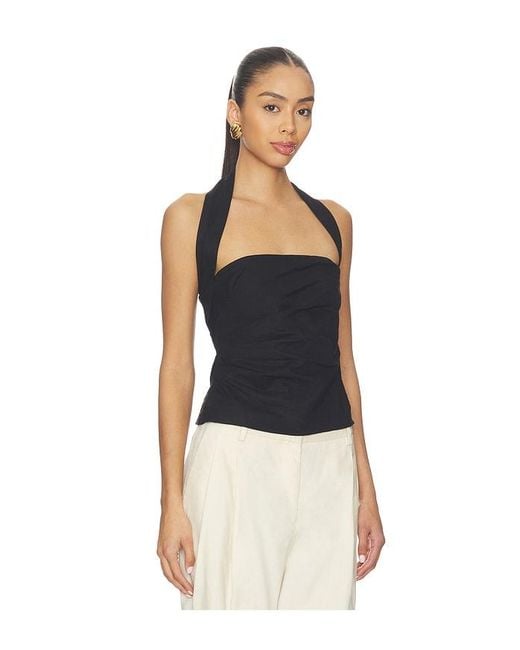 SNDY'S Black Romi Halterneck Top