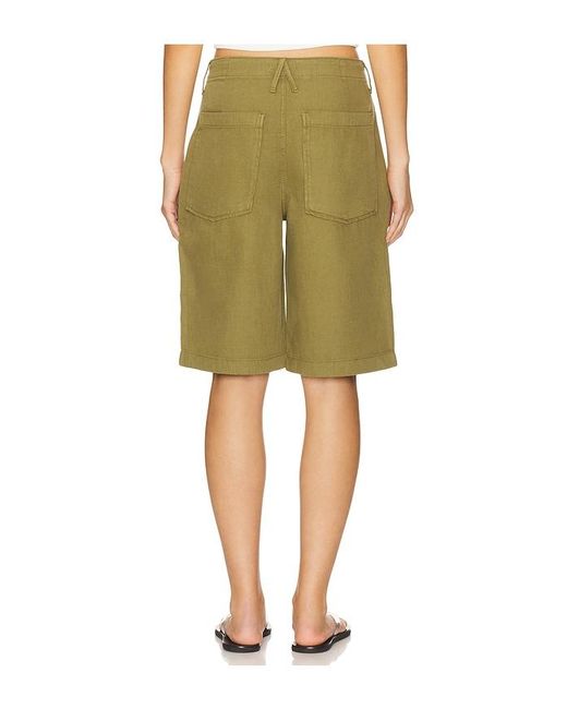 GOOD AMERICAN Green Lite Linen Bermuda Short