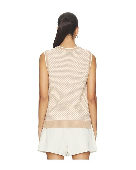 Varley White Jenson Stitch Knit Tank Top