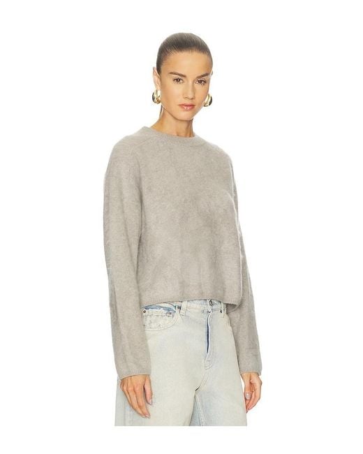 Soft Goat Natural Brushed Crewneck Sweater