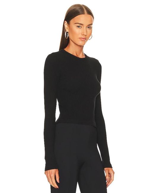 Agolde Black Alma Shrunken Crew Neck Tee