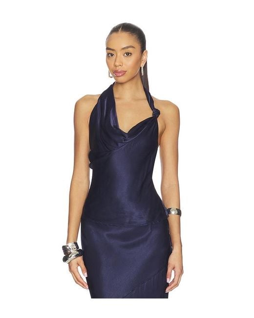 SNDY'S Blue Junie Halter Top