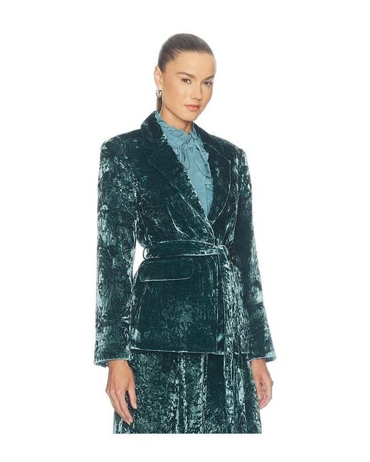 Ulla Johnson Green Ellery Velvet Jacket