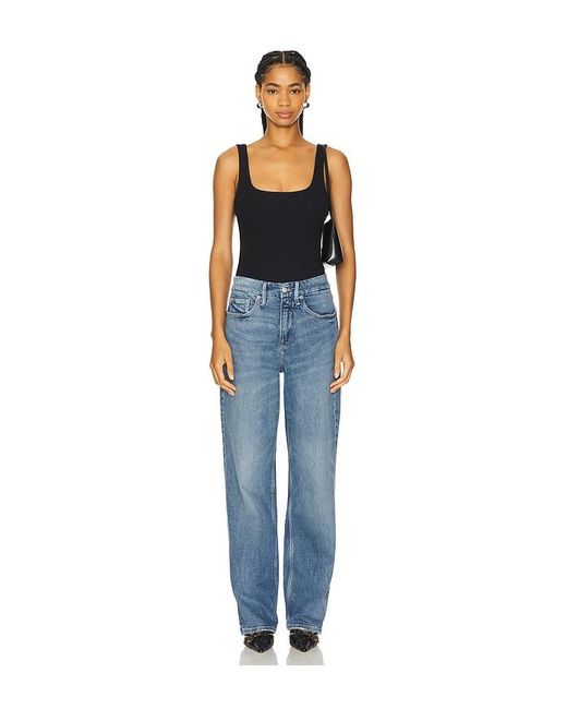 GOOD AMERICAN Blue Good 90S Straight Leg Jeans