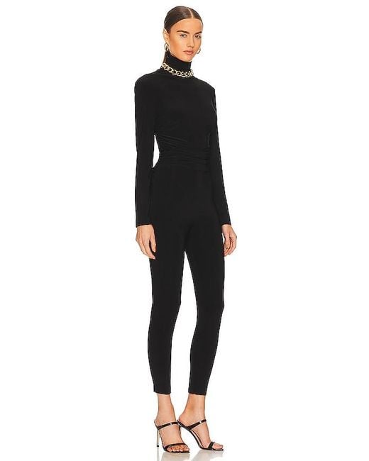 Norma Kamali Black Turtleneck Catsuit
