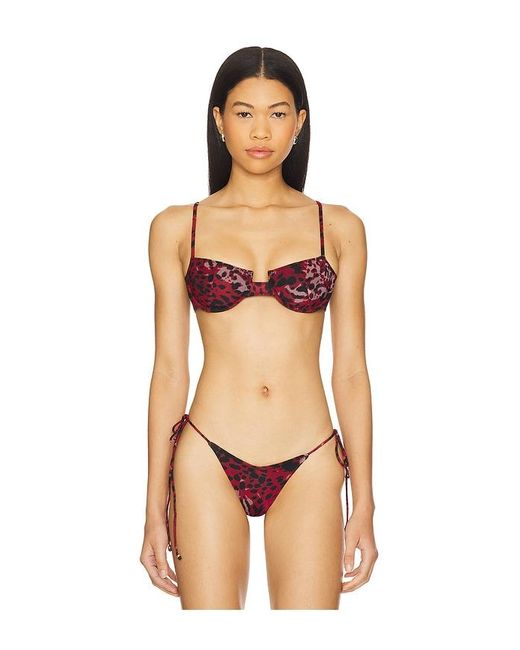 Indah Orange Tutti Printed Underwire Bikini Top