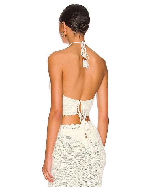 MORE TO COME White Angelina Halter Top