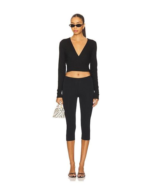 superdown Black Charlie Wrap Top