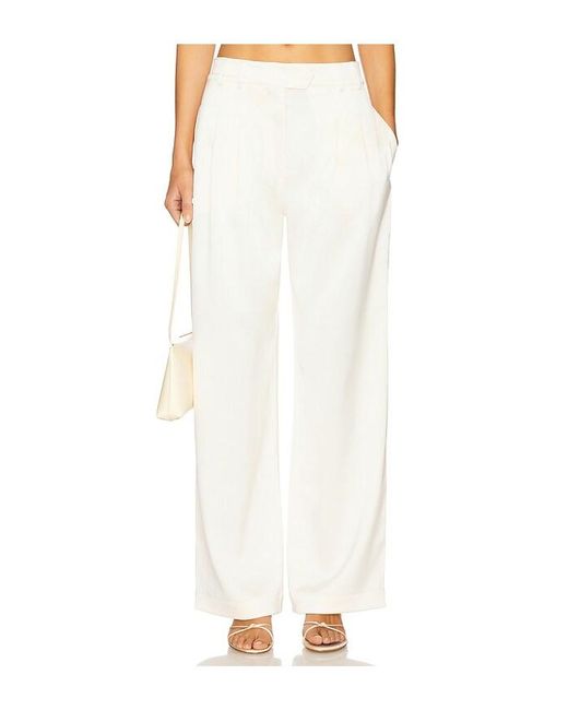 Fleur du Mal Satin Relaxed Pant White