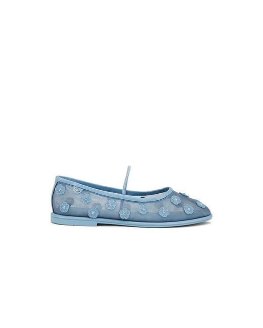 COACH Blue Emilia Tea Rose Mesh Mary Jane