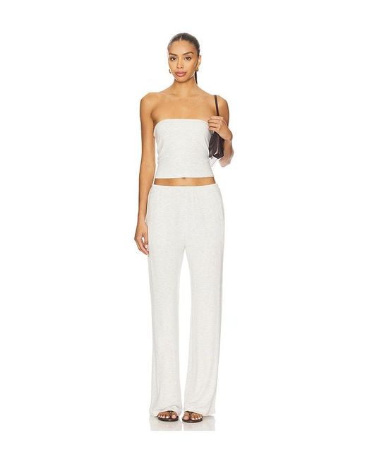 Leset White Lauren Bandeau Top