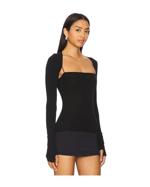 Commando Black Ballet Body Shrug With Thumbholes