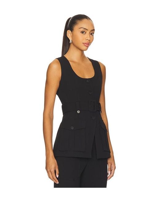 Veronica Beard Black Becker Vest