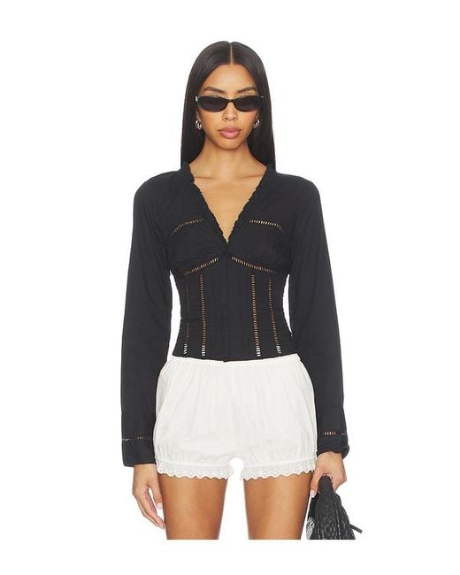 Free People White Frankie Corset Top
