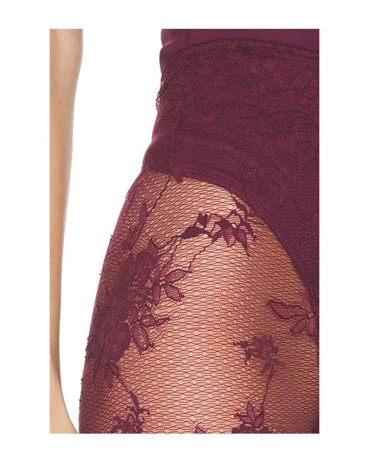ANDAMANE Red Zillah Lace Leggings