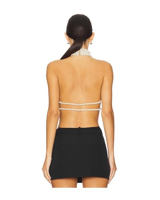 retroféte Black Elsie Pearl Top