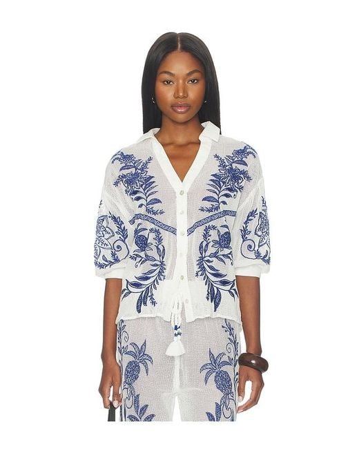 Farm Rio White Blouse Top