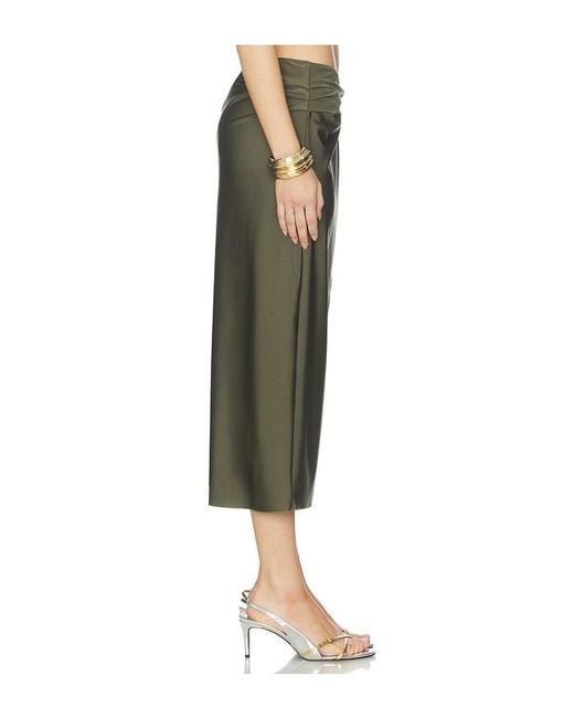 Jonathan Simkhai Green Kora Wrap Midi Skirt