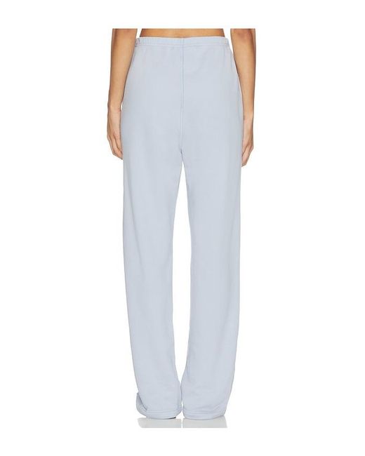 Lunya White Silksweats Lightweight Reversible Straight Leg Pant