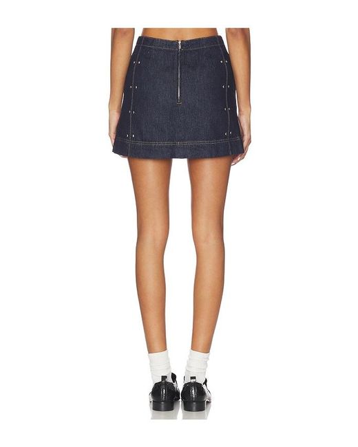 ALIGNE Blue Hadley Denim Mini Skirt