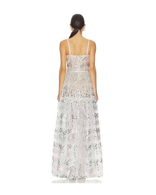 Bronx and Banco White Midnight Embellished Gown