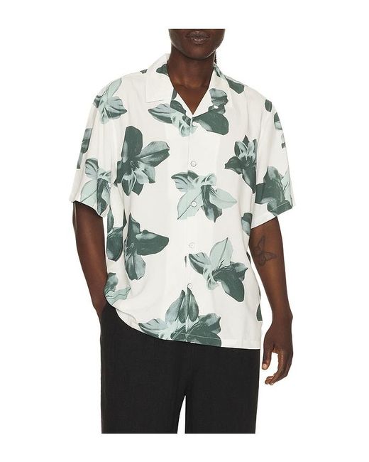 Rag & Bone White Avery Printed Shirt for men