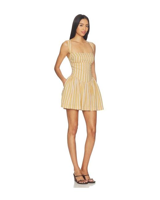 Free People Natural Laurel Plaid Mini Dress