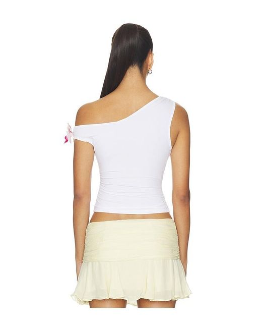 MORE TO COME White Neha Asymmetrical Top
