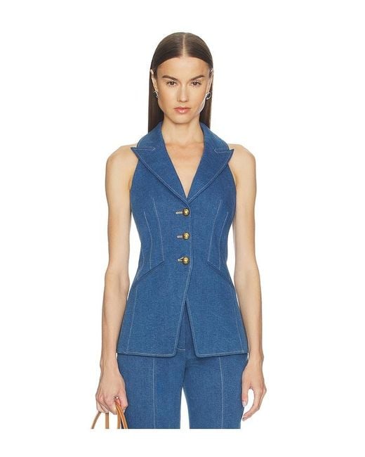 Veronica Beard Blue Costa Vest