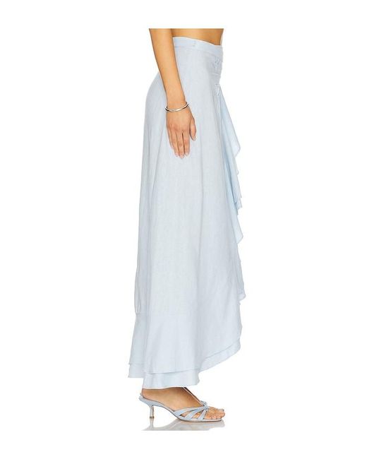 Rosewater House Blue Golestan Ruffle Skirt