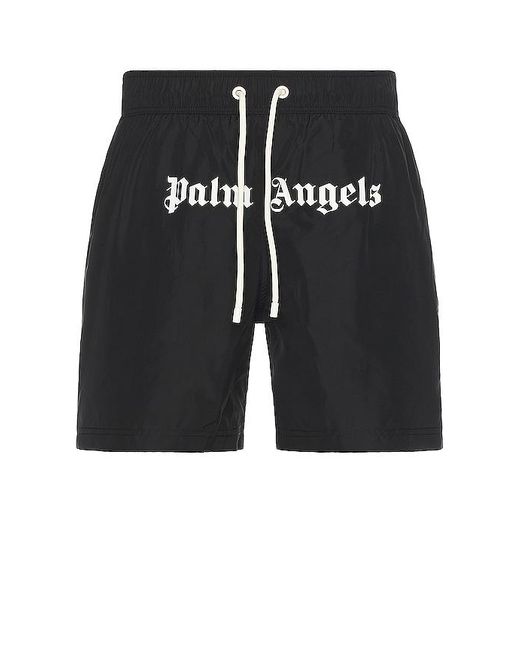 Palm Angels Black Classic Logo Swimshorts for men