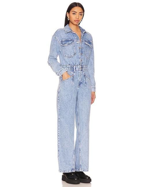 Free People Blue JUMPSUIT TOUCH THE SKY