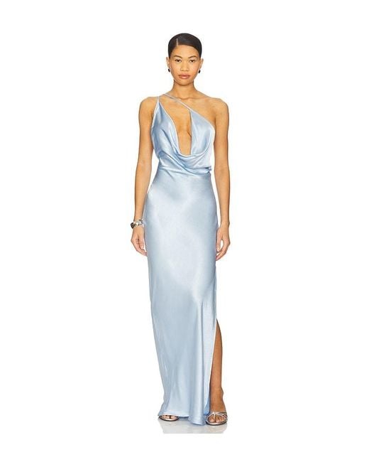 SNDY'S Blue X Revolve Johanna Cowl Neck Maxi