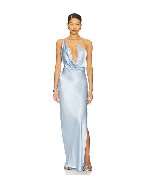 SNDY'S Blue X Revolve Johanna Cowl Neck Maxi