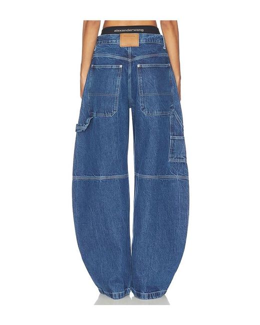 Alexander Wang Blue Pre-Styled Oversized Wide Leg