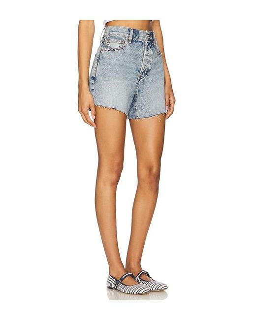 Short De Tiro Medio Ellis En Color Azul Talla En Veronica Beard de color Blue