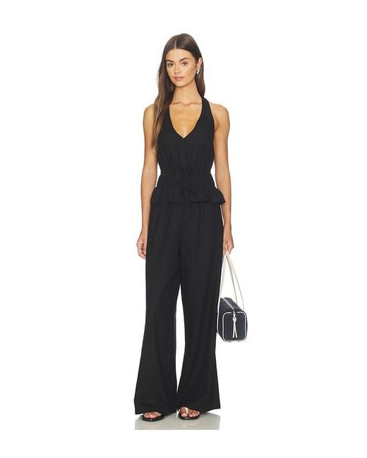 PAIGE Black Jude Linen Pant