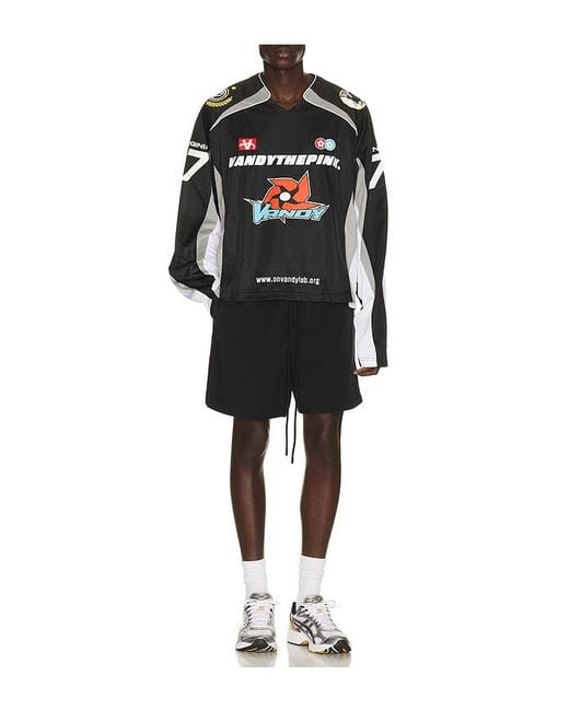 VANDY THE PINK Black Moto Jersey for men
