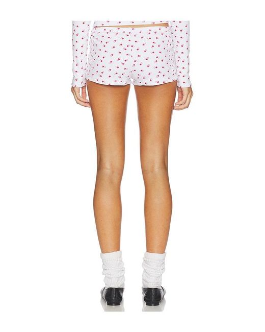 Frankie's Bikinis White Amora Cotton Short